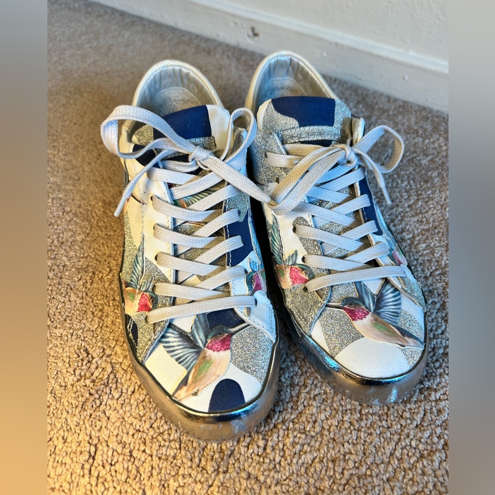PHILIPPE MODEL Women’s Hummingbird Bird Sneakers, Size 40